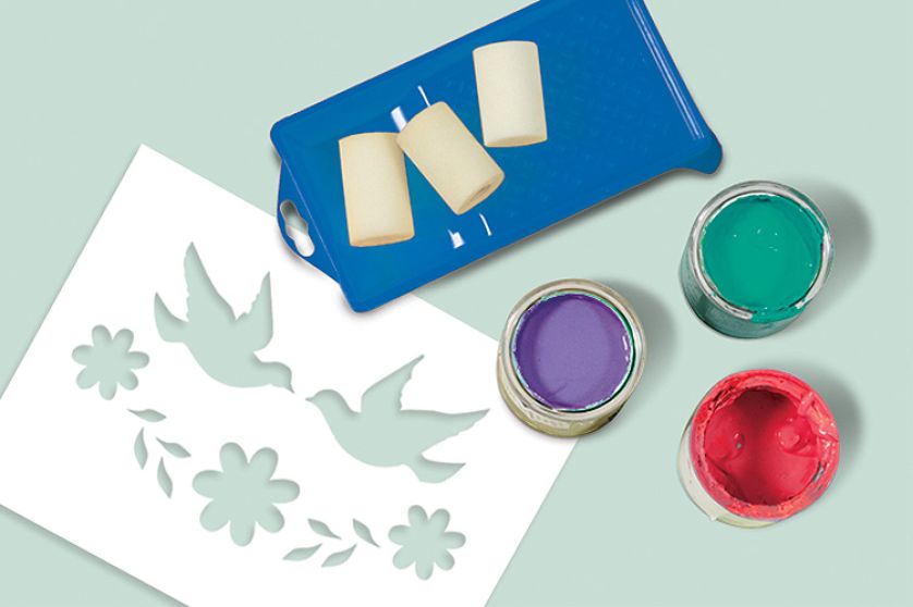 Potrzebne materiały. Gołąbki do malowania - szablon