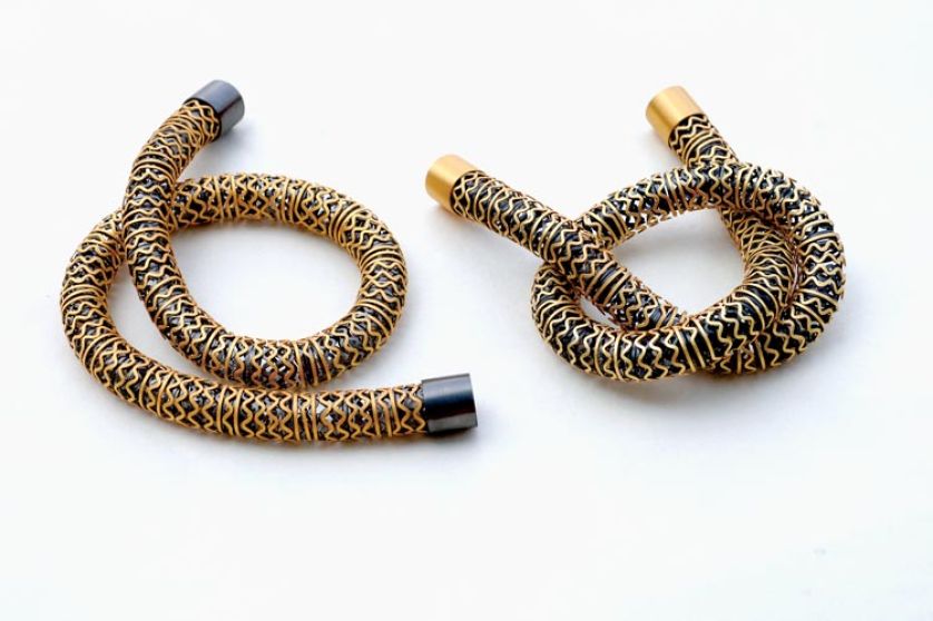 Srebrne naszyjniki. Projekt - Ewa Franczak.