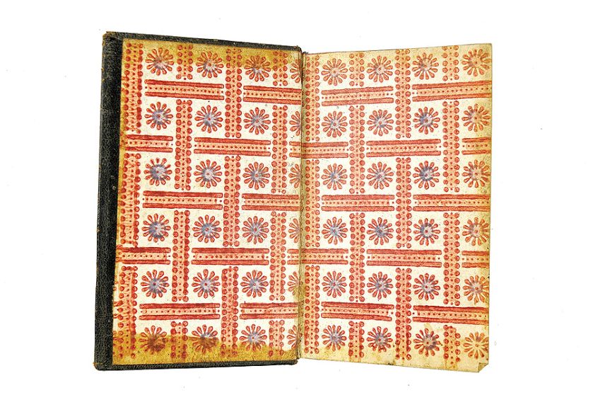 Wklejka do książki zdobiona techniką drukarską, XVIII w., zbiory Biblioteki Elbląskiej, sygn. 91715-18