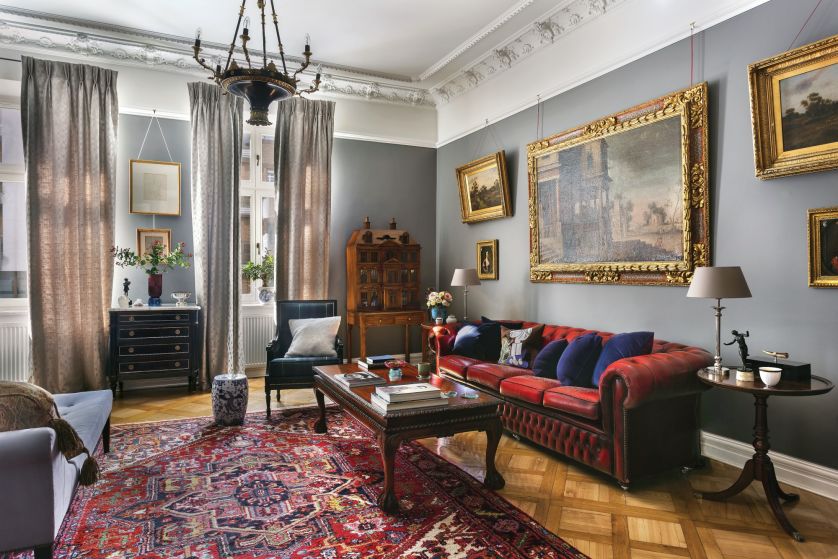 antyki i współczesny design w mieszkaniu w kamienicy