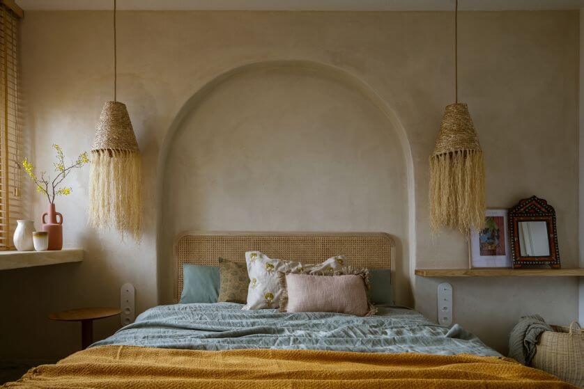 sypialnia w stylu boho