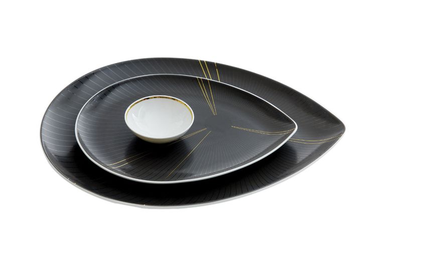 Jak łza, Magic Grip, komplet porcelanowych talerzy, Kahla