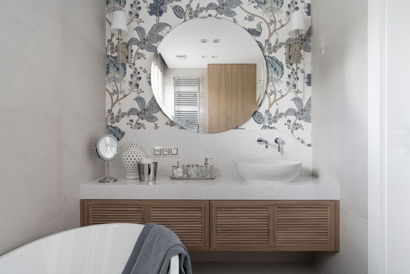 łazienka w stylu hamptons