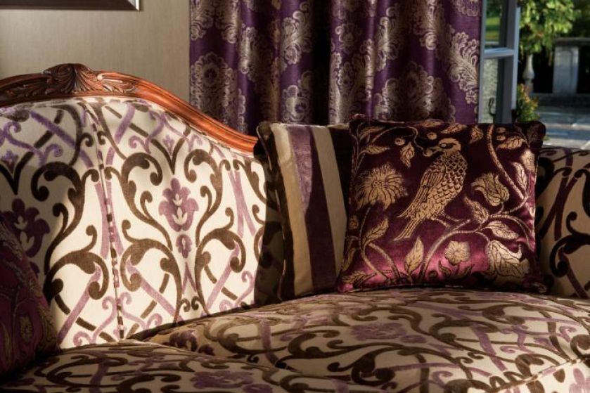 Inspiracja arabskimi motywami w linii tkanin Tanger, Monkwell. Aranżer