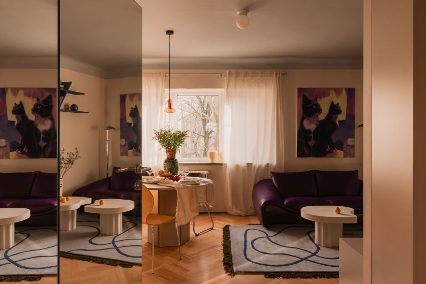 vintage i nowoczesny design w salonie