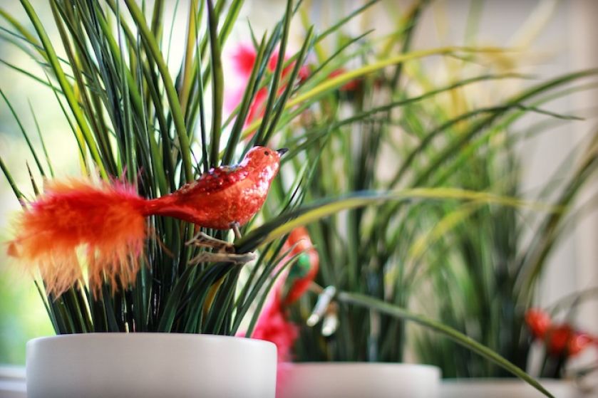 Pomysł nie jest zwyczajny, bo bombki kojarzą nam się raczej ze Świętami Bożego Narodzenia.