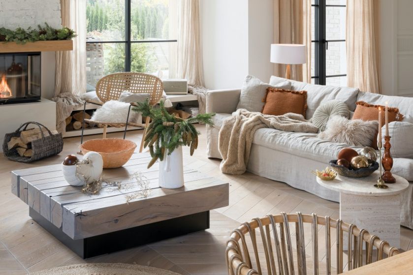 salon w kolorach naturalnych