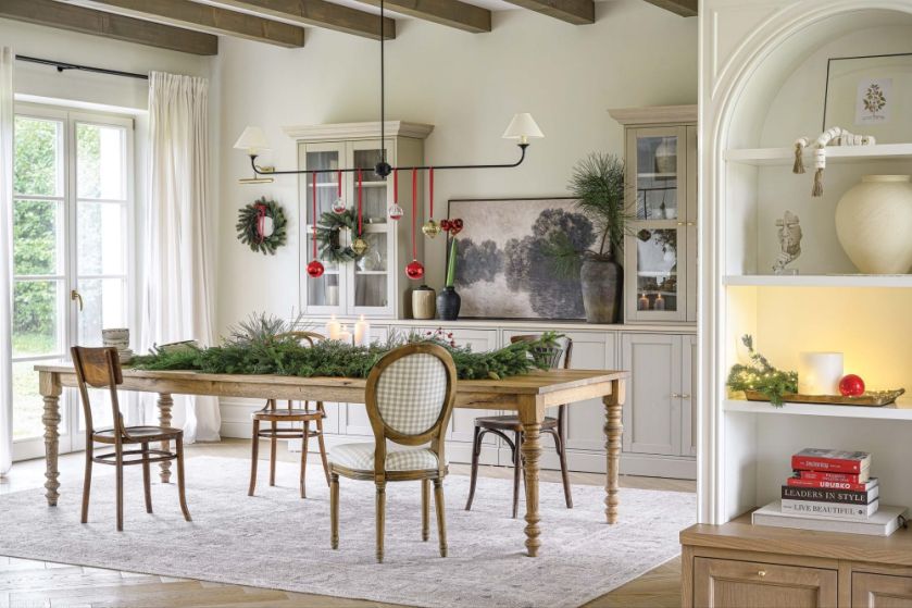 jadalnia w stylu skandynawskim i angielskim