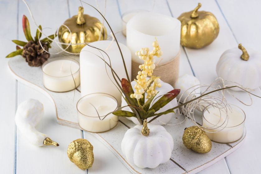 pomysły na dekoracje z białej dyni