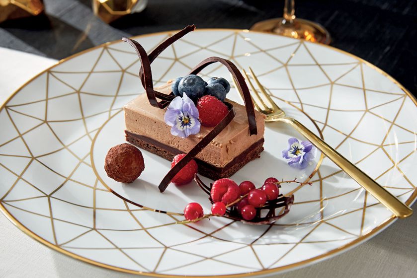 Talerz z serwisu Diamond. Projekt Gitte Dyrberg i Henning Kern dla Fyrklövern.