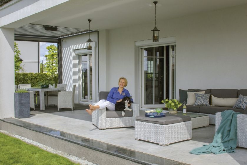 aranżacja dużego tarasu