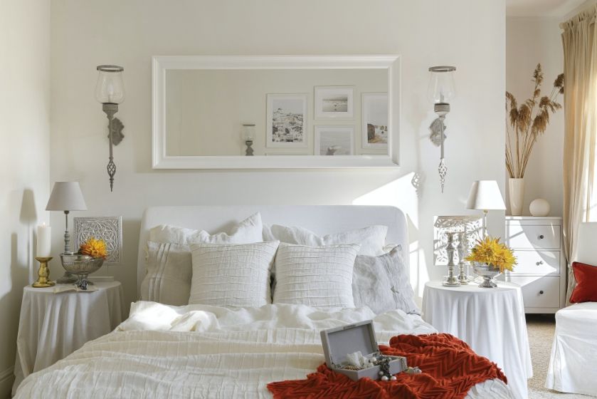 biała sypialnia styl klasyczny