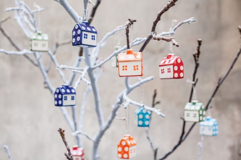 Ręcznie malowane ceramiczne domki, CERAMIKA BOLESŁAWIEC, ceramika-design.com.pl