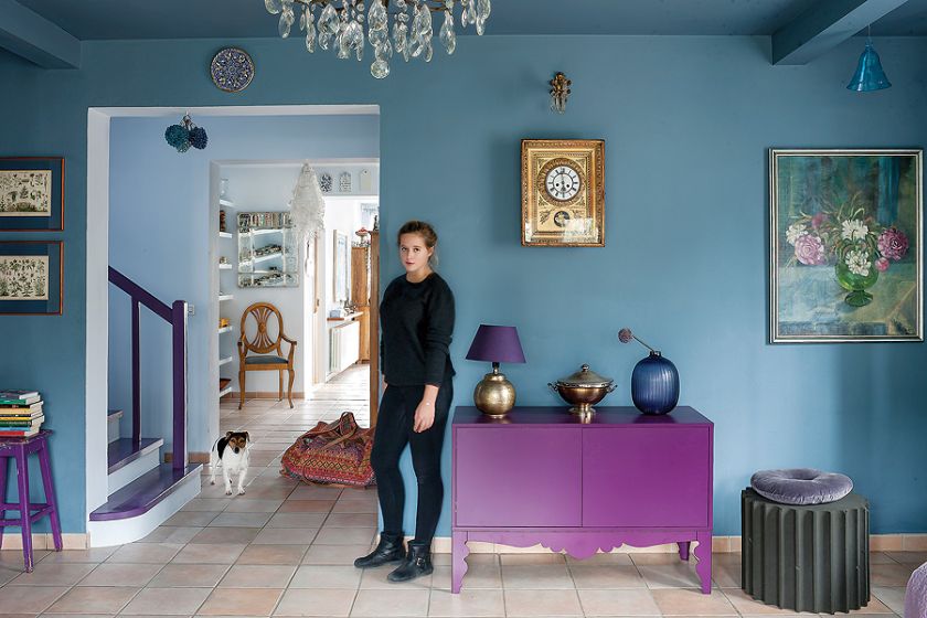 Córka Zofia i ulubieniec rodziny - terier Joe.