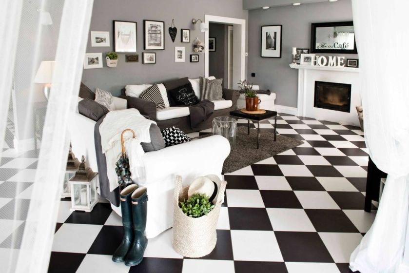 Czarno-biała szachownica i chłodne szarości stylu skandynawskiego - co wynika z takiego połączenia we wnętrzach?