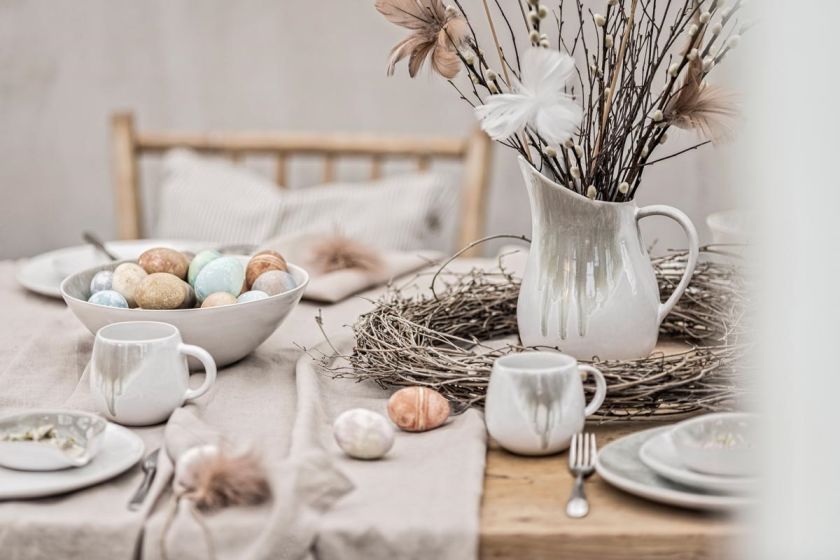 dekoracje stołu na wielkanoc