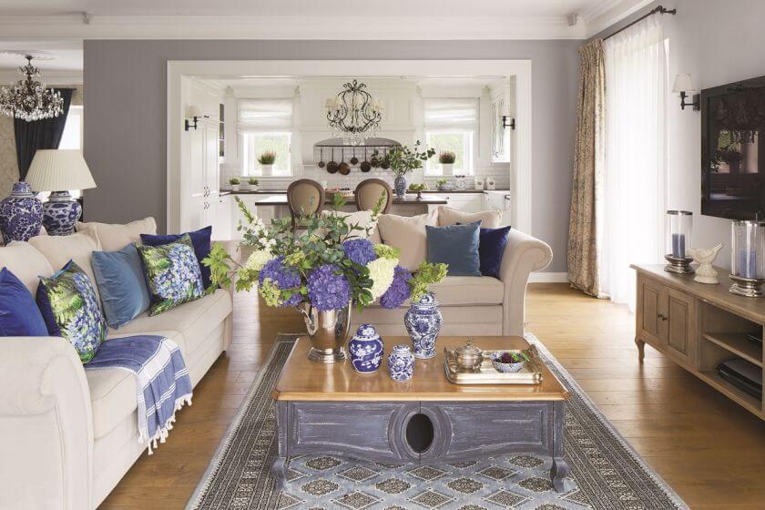 salon w stylu prowansalskim