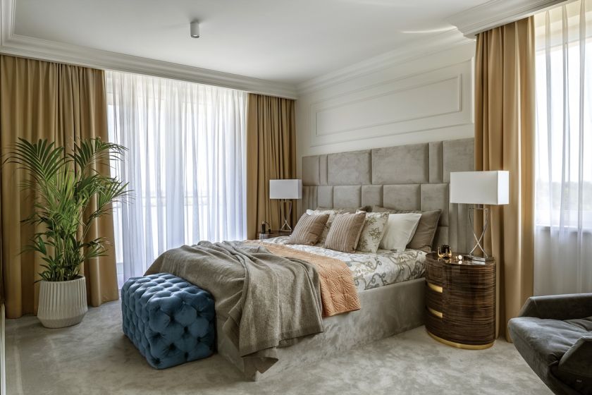 sypialnia styl nowojorski