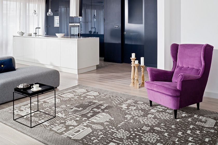 Ludowy dywan we współczesnej wersji.