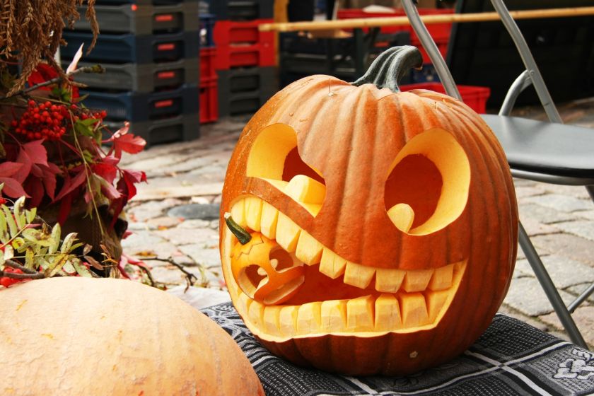 Duża i mała dynia - propozycja aranżacji.