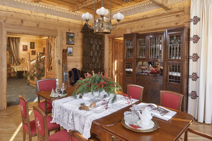 jadalnia w stylu góralskim