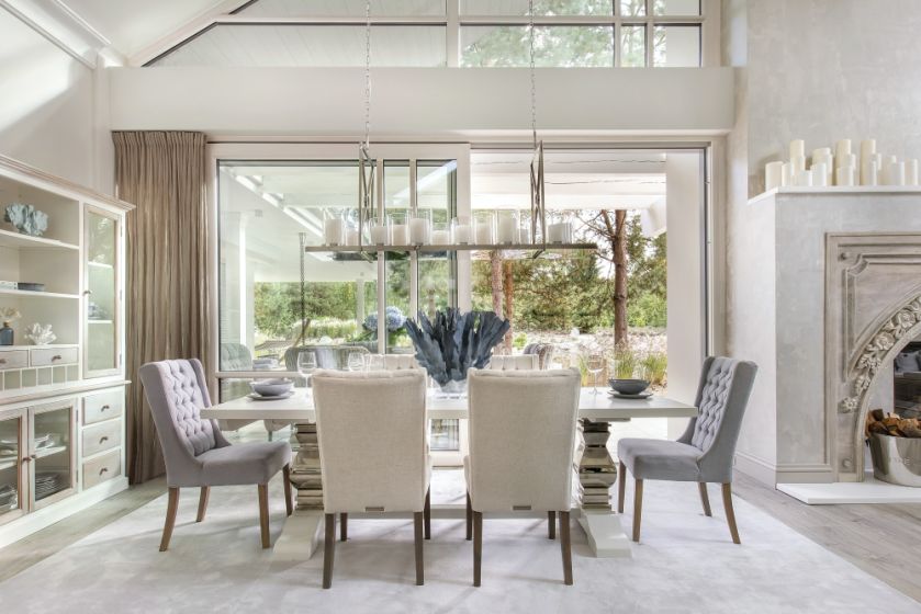 jadalnia w stylu hamptons