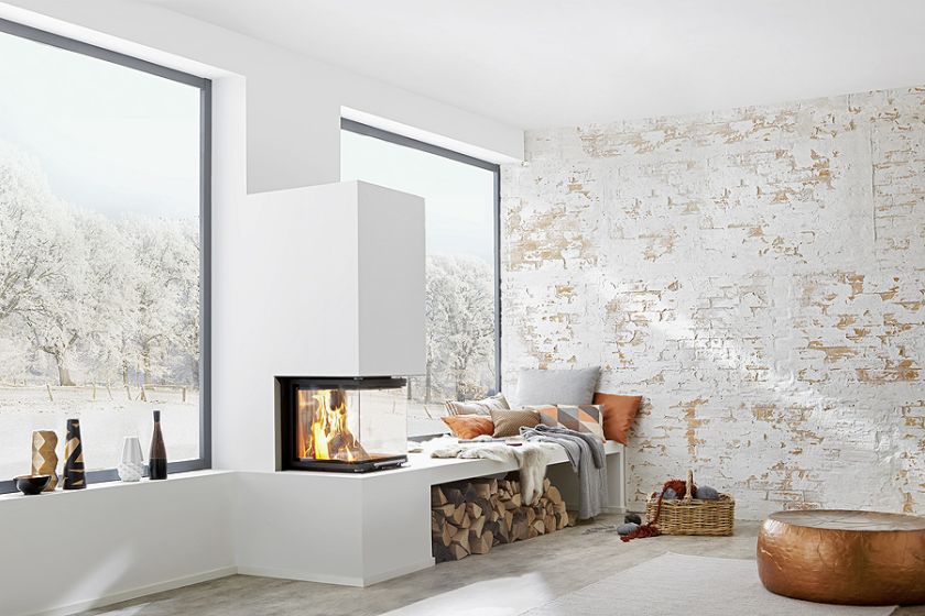 Klasyczny kominek o bardzo ładnych proporcjach, BRUNNER