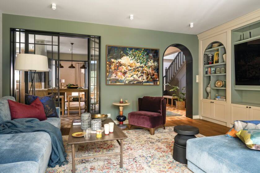 family room w krakowskim domu