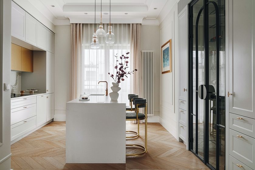 biała kuchnia w stylu modern classic