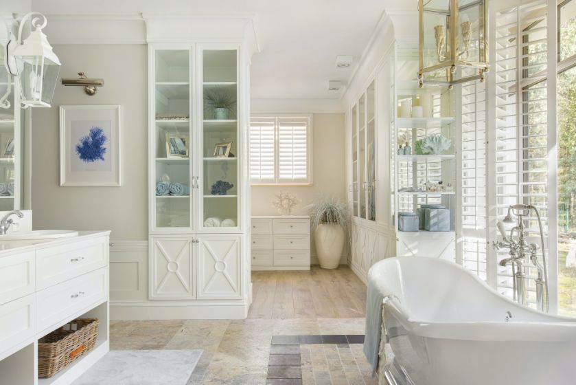 łazienka w stylu hamptons