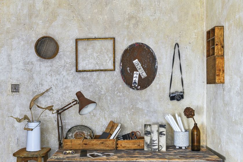 mieszkanie urządzone dekoracjami z odzysku