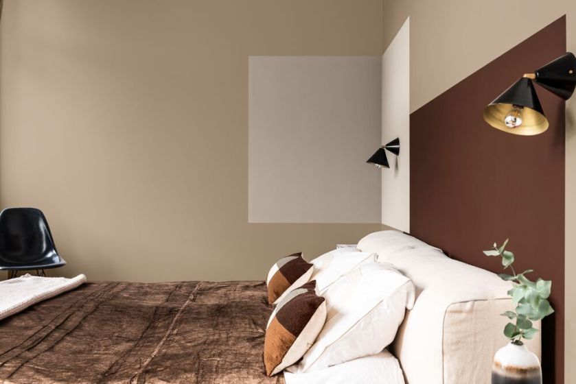 modne malowanie ścian w sypialni