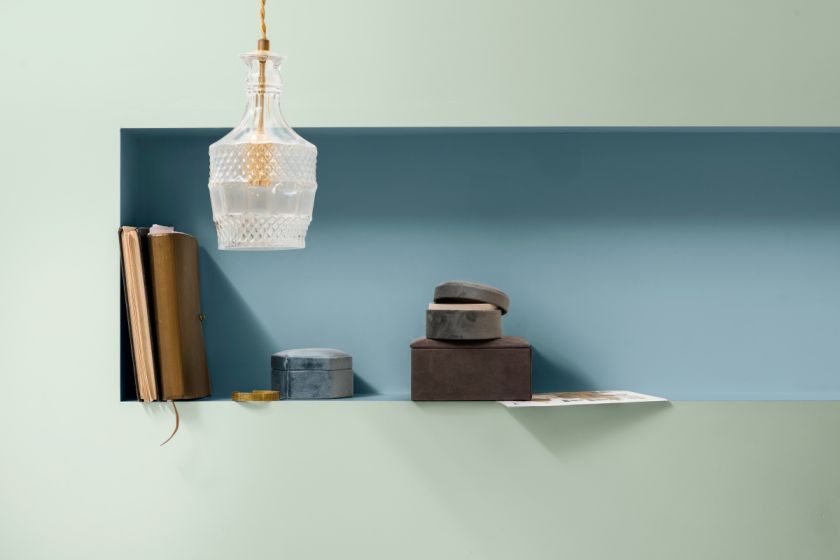 Dobre połączenie: niebiesko-zielona ściana