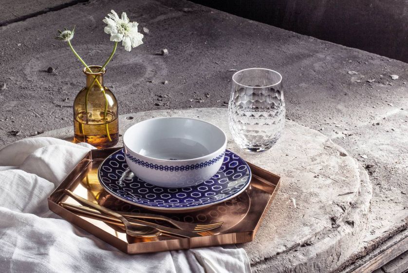 Zestaw śniadaniowy nr 1 projekt: Sebastian Pietkiewicz(Huta Julia). Magdalena Gazur (Manufaktura Bolesławiec), Michał