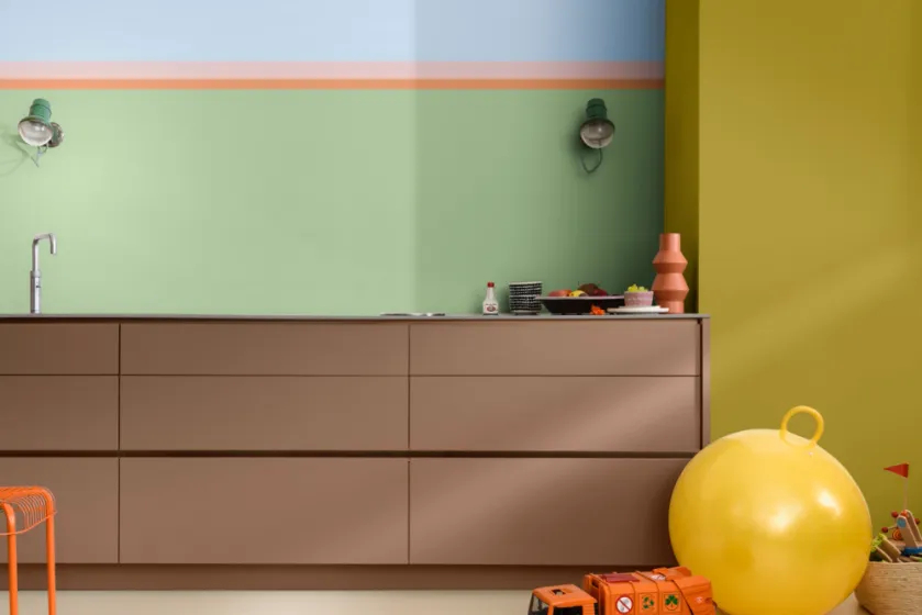 modne malowanie ścian w kuchni