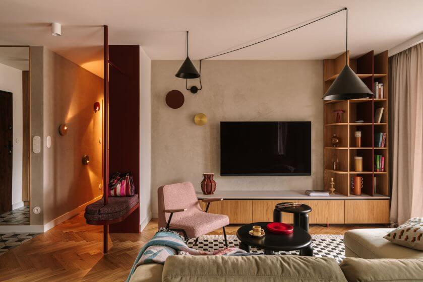 kącik wypoczynkowy w salonie