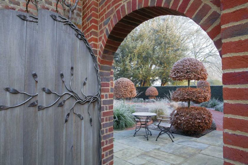 Zimowy ogród w hrabstwie Hertfordshire