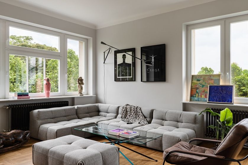 nowoczesny wystrój mieszkania w kamienicy