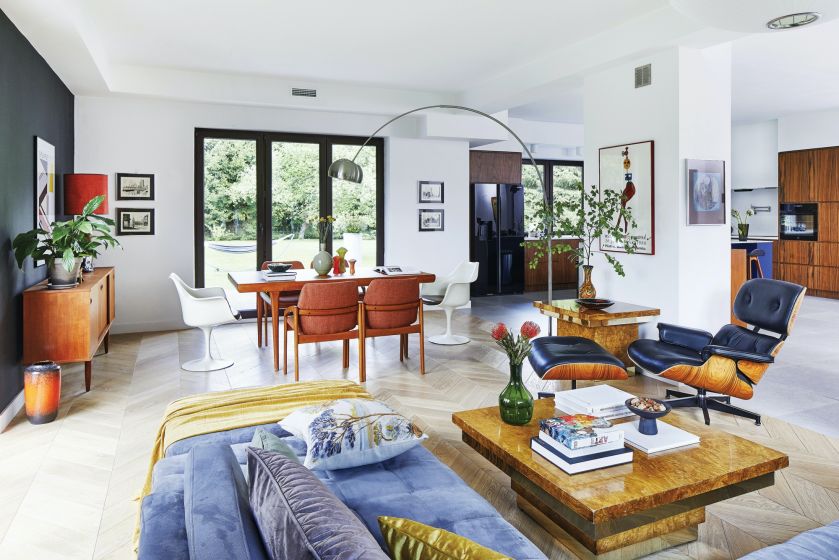 salon mid-century modern