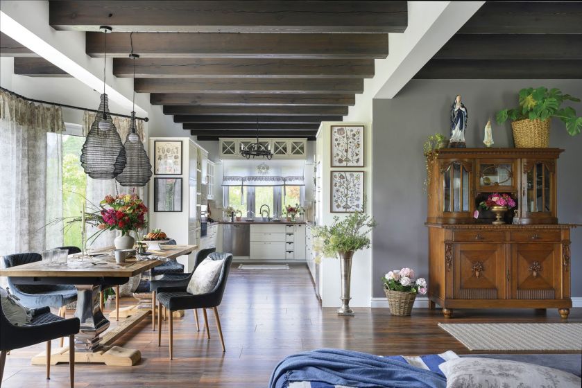 pomysł na dekorację ściany w jadalni