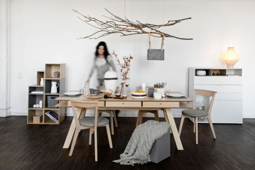 Zimowa aranżacja stołu