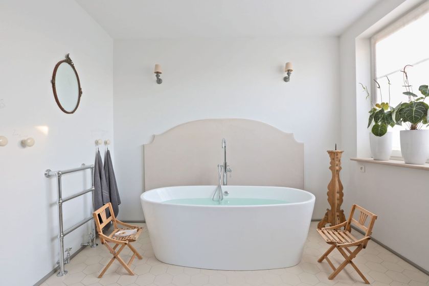 Łazienka w stylu skandynawskim. Wnętrza Tatiany – styl skandynawski w szarości i bieli