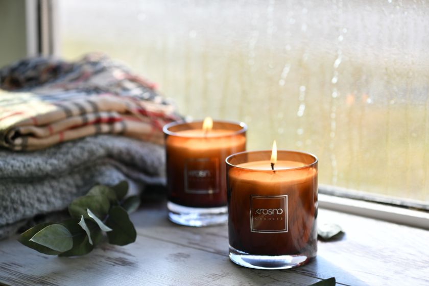 Jesienne dekoracje świece