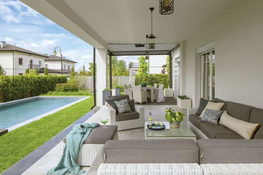 aranżacja tarasu w stylu śródziemnomorskim