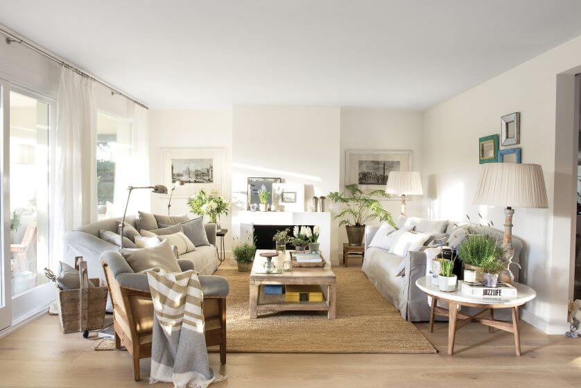 styl rustykalny salon