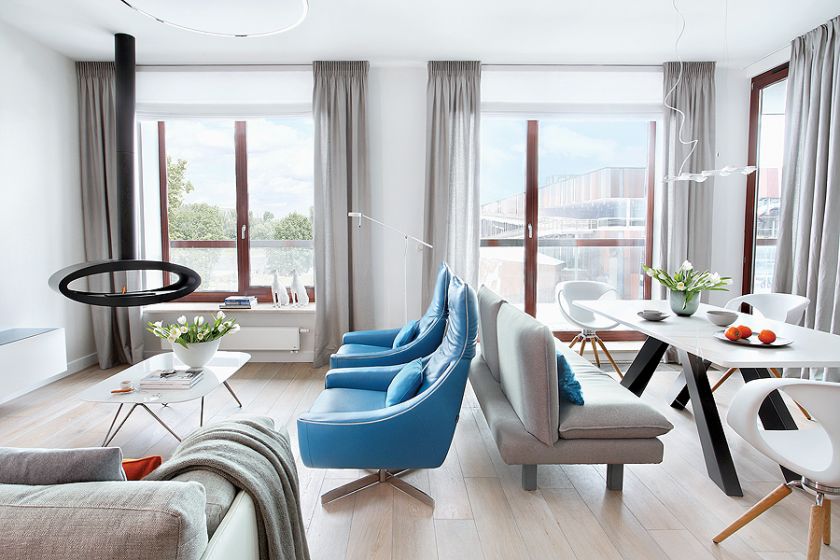 Tym mieszkaniem cały czas można się cieszyć i coś w nim odkrywać, bo projektantka pomyślała nie tylko o wygodzie