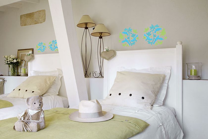 Dekoracyjny motyw w sypialni