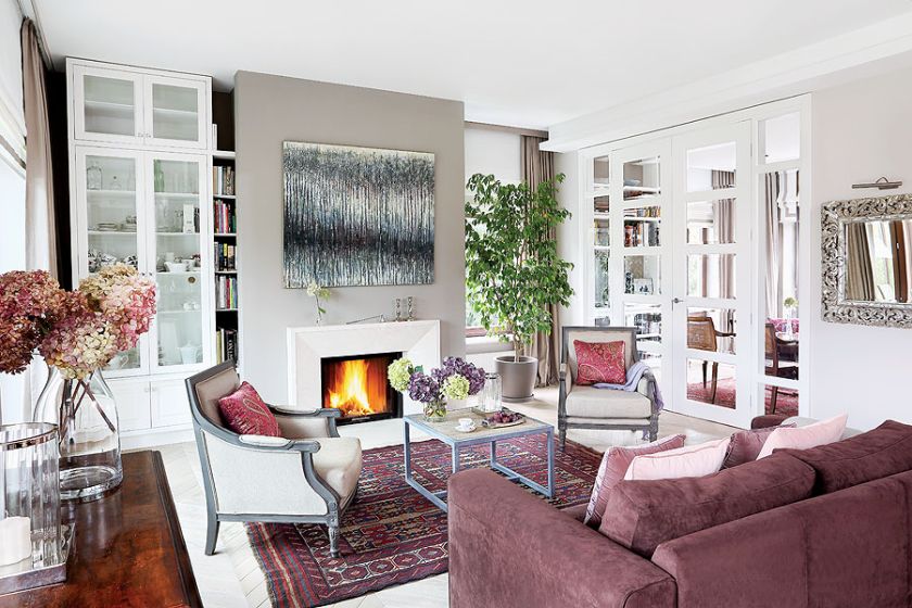 różowy salon inspiracje