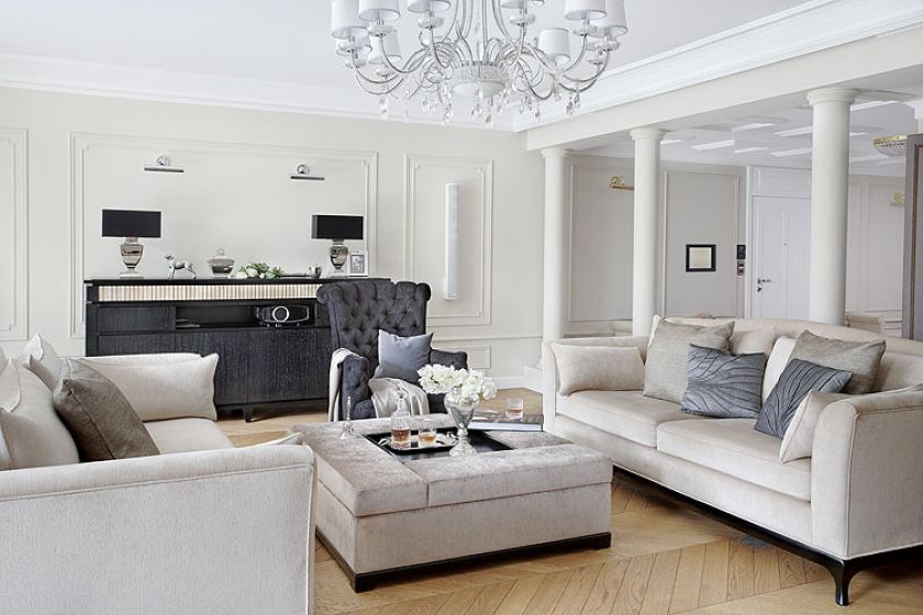 Właścicel szukał inspiracji do urządzenia tego wnętrza po całym świecie.