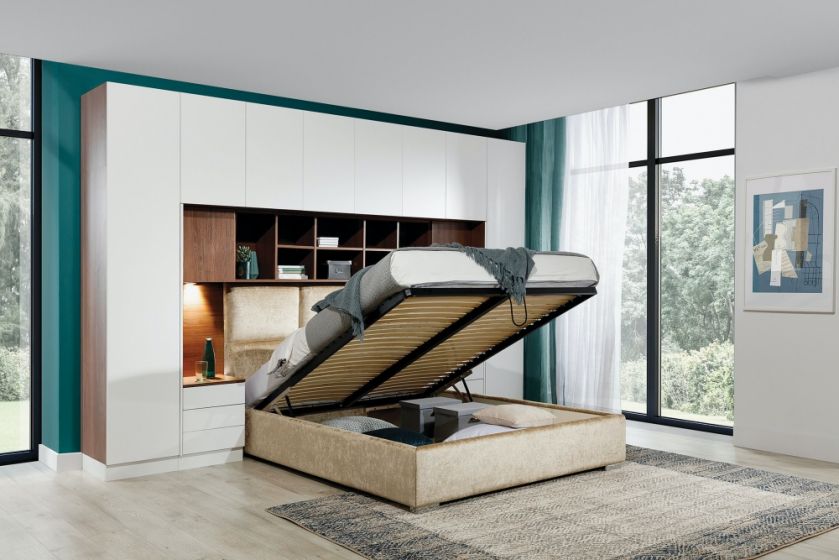 zabudowane łóżko w sypialni zdjęcia aranżacje